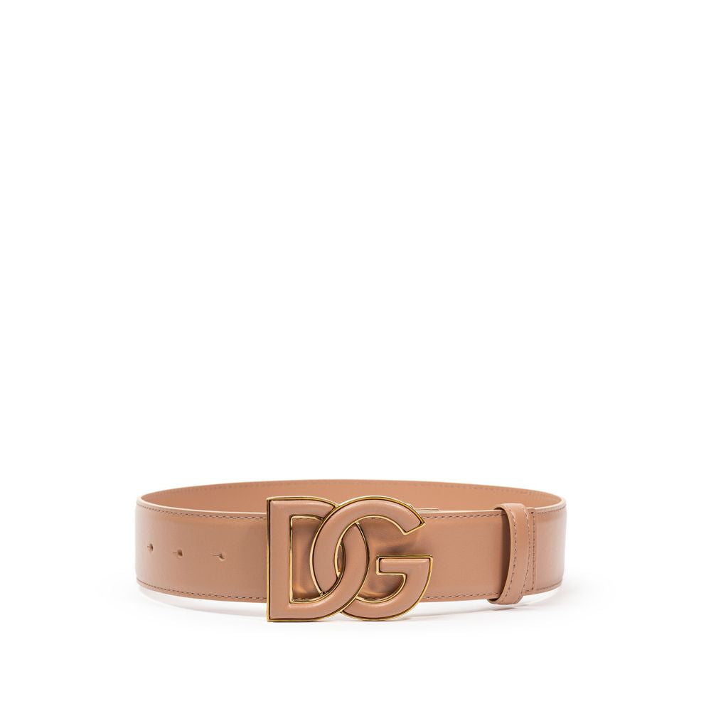 Dolce & Gabbana Pink Leather Belt LUNESCAPE