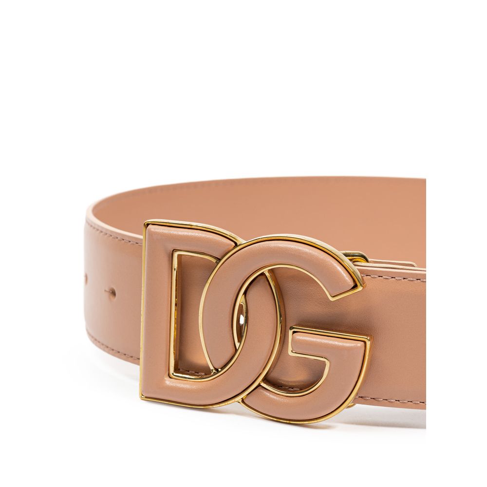 Dolce & Gabbana Pink Leather Belt LUNESCAPE