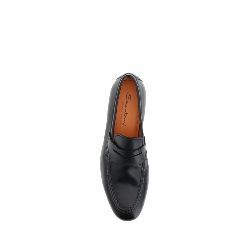 Santoni Leather Loafers LUNESCAPE