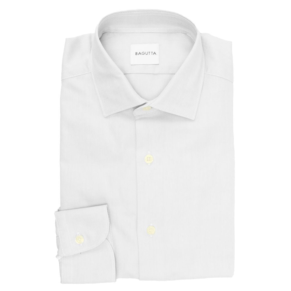 Bagutta White Cotton Men Shirt LUNESCAPE