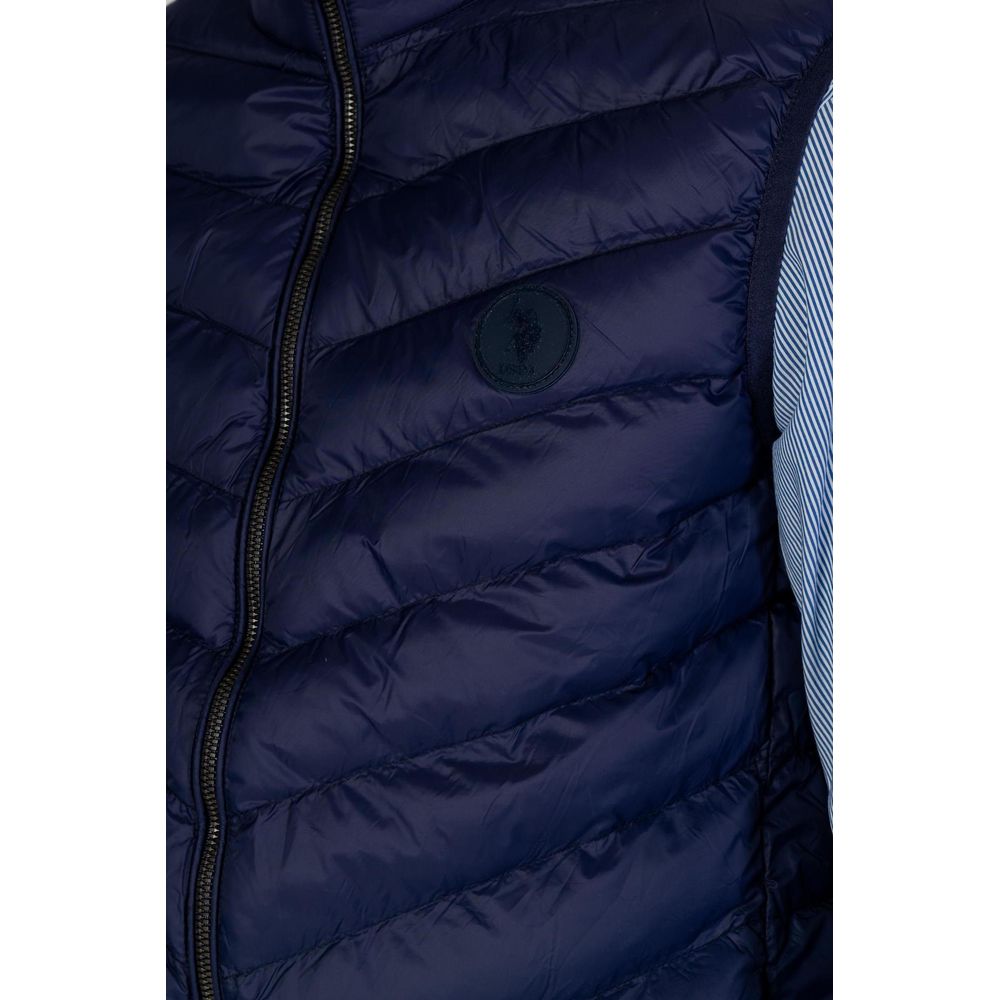 U.S. POLO ASSN. Blue Polyamide Sleveless Jacket LUNESCAPE
