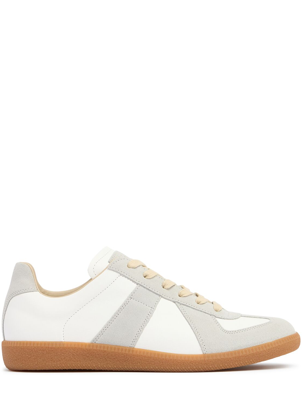 Maison Margiela Low Leather And Suede Sneakers LUNESCAPE