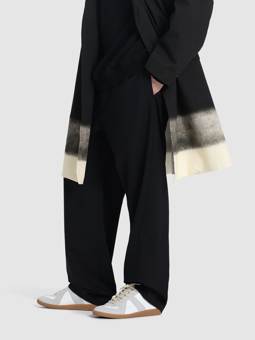 Maison Margiela Low Leather And Suede Sneakers LUNESCAPE