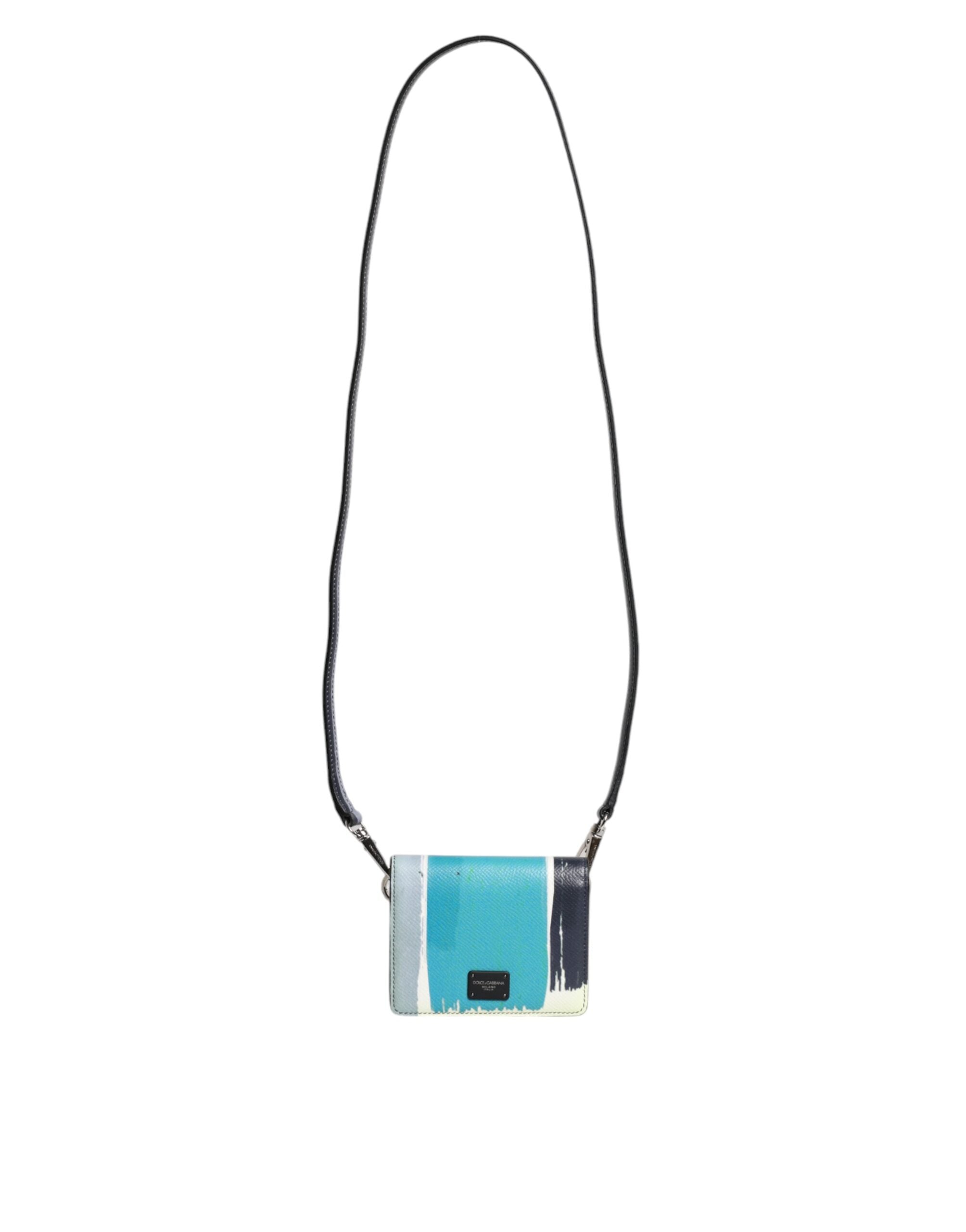 Dolce & Gabbana Multicolor Leather DG Logo Bifold Card Holder LUNESCAPE