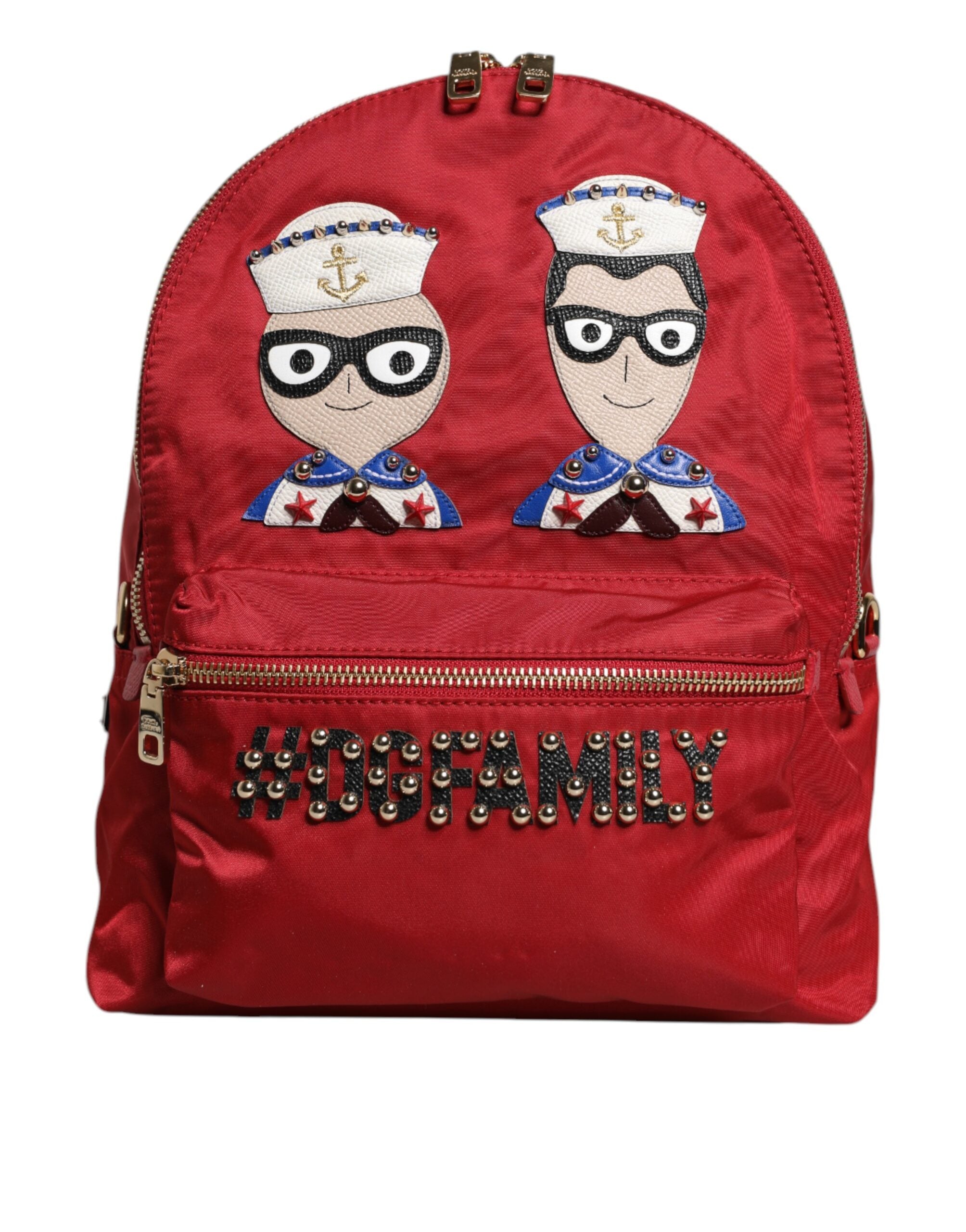 Dolce & Gabbana Red #DGFAMILY VULCANO Embellishment Backpack Bag LUNESCAPE