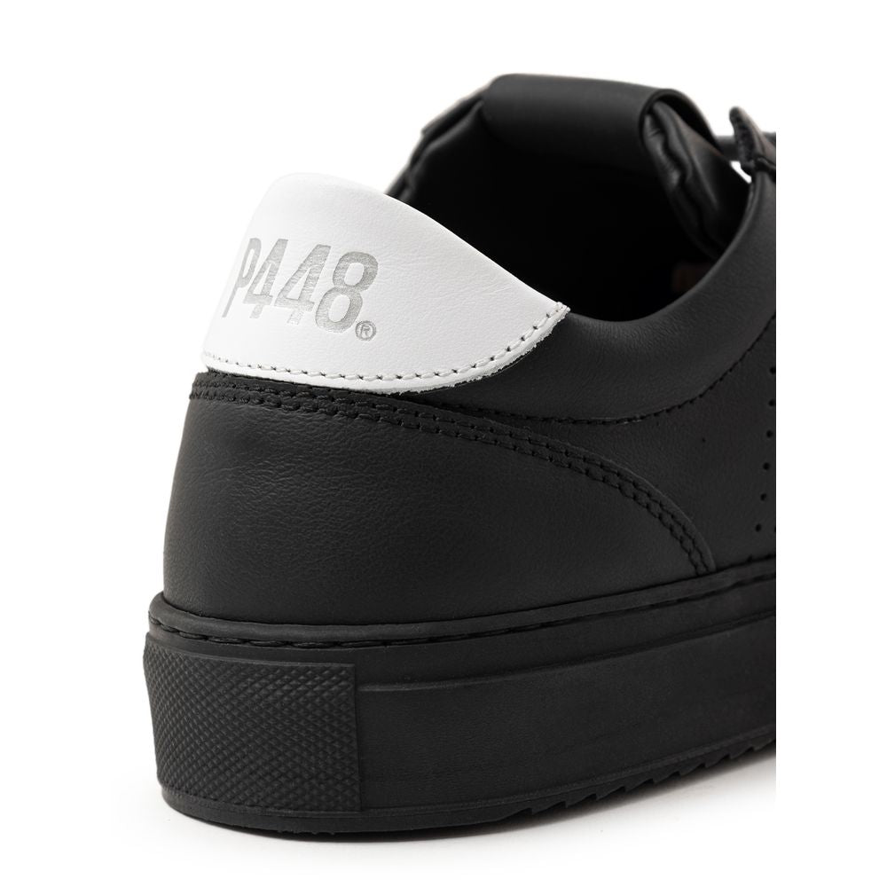 P448 Black Leather Sneaker LUNESCAPE