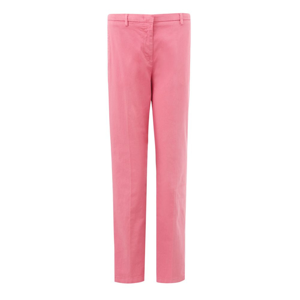 Lardini Elegant Cotton Pink Trousers for Sophisticated Style LUNESCAPE