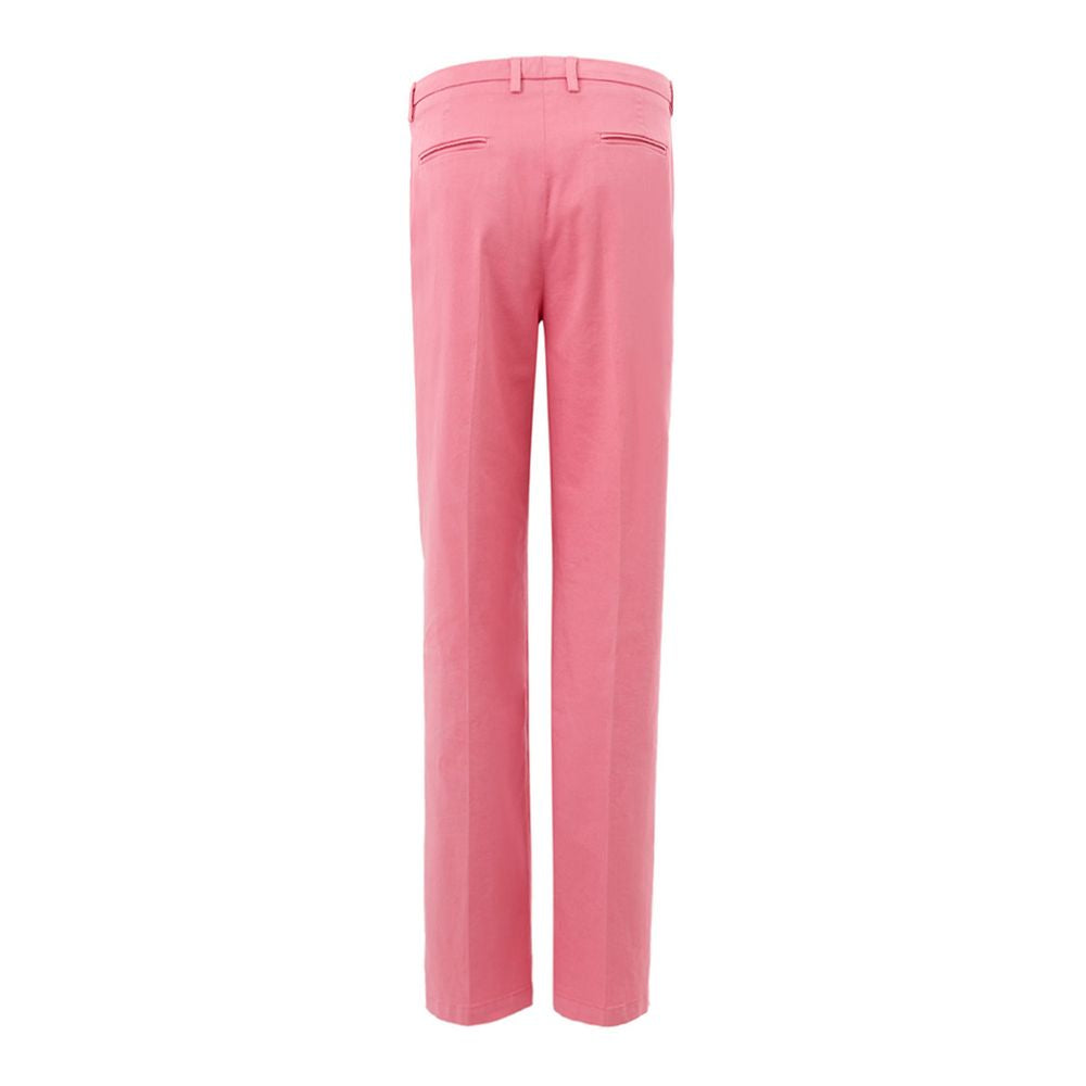 Lardini Elegant Cotton Pink Trousers for Sophisticated Style LUNESCAPE