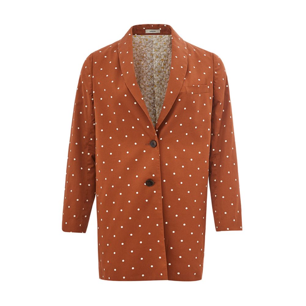 Lardini Chic Cotton Brown Jacket for the Modern Woman LUNESCAPE