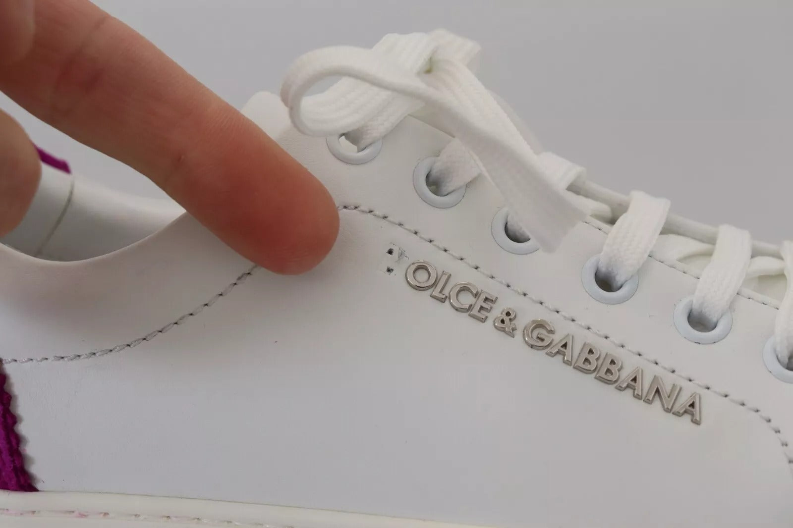 Dolce & Gabbana White Classic Sneakers Women Leather Shoes