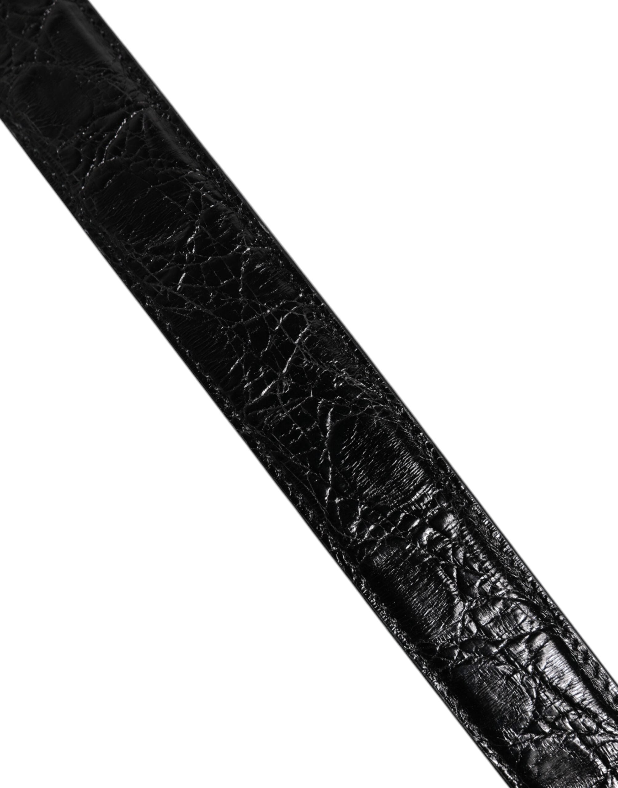 Dolce & Gabbana Black Alligator Leather Bag Shoulder Strap LUNESCAPE