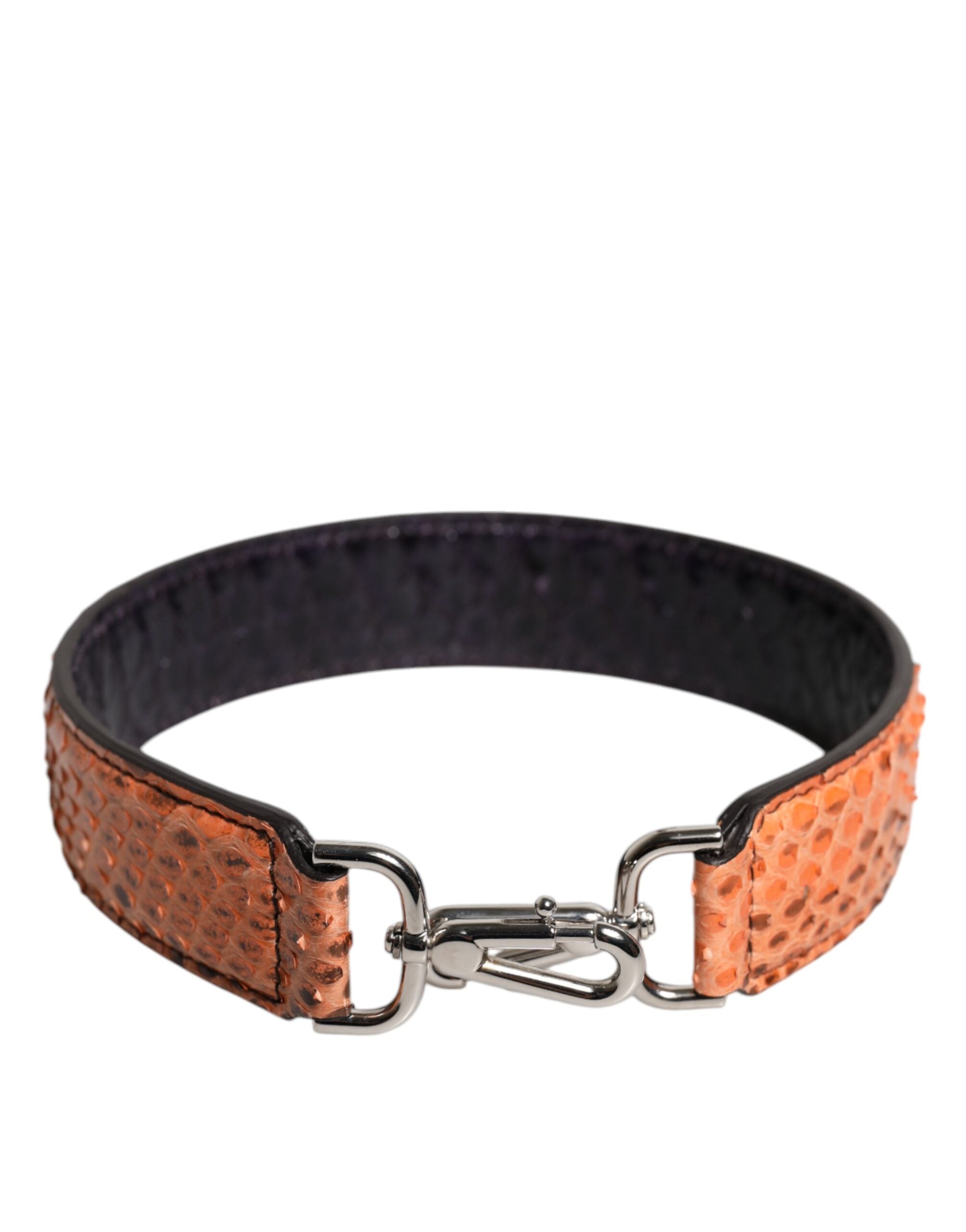 Dolce & Gabbana Black Beige Exotic Leather Bag Shoulder Strap LUNESCAPE