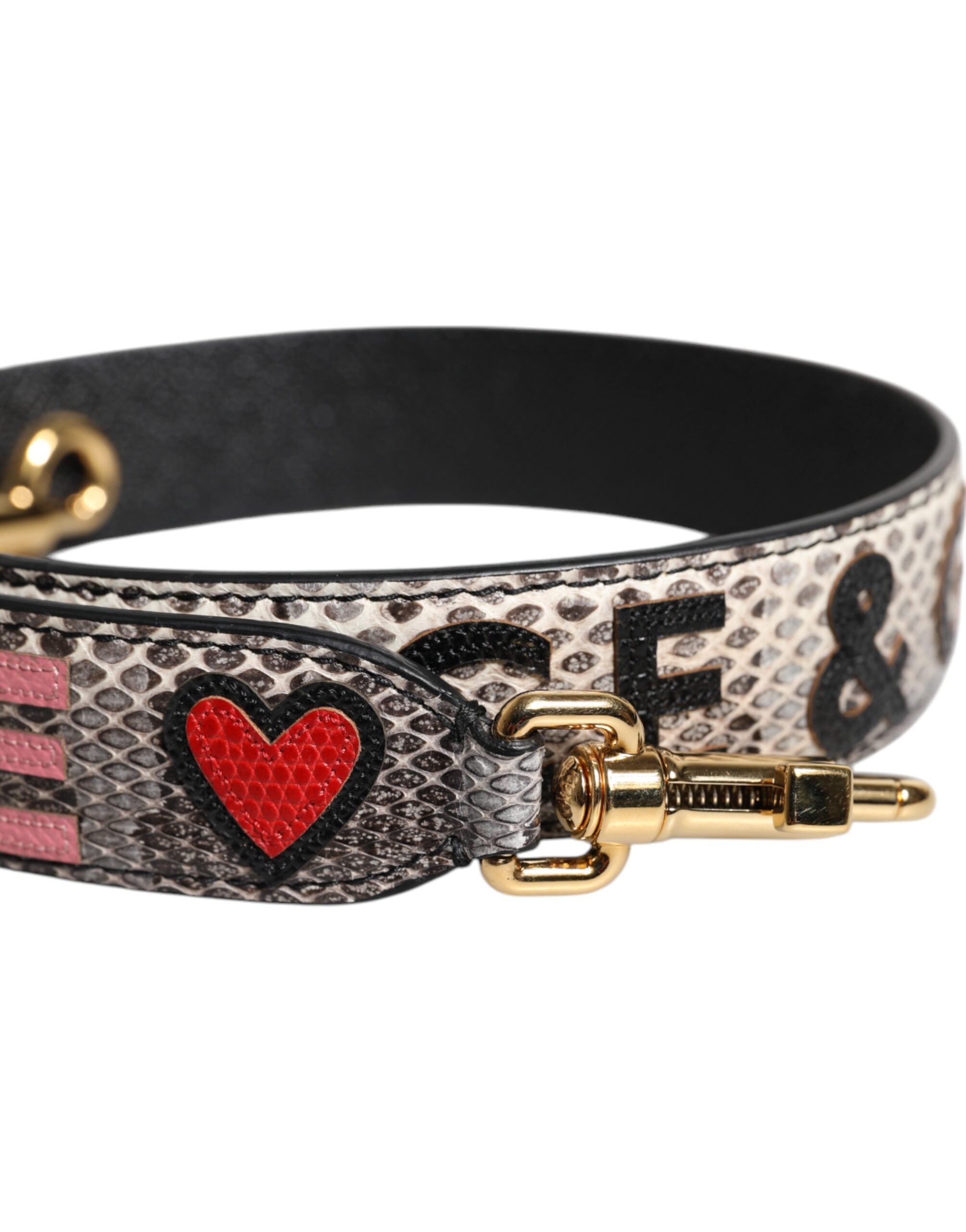 Dolce & Gabbana Multicolor DG AMORE Patch Bag Shoulder Strap LUNESCAPE