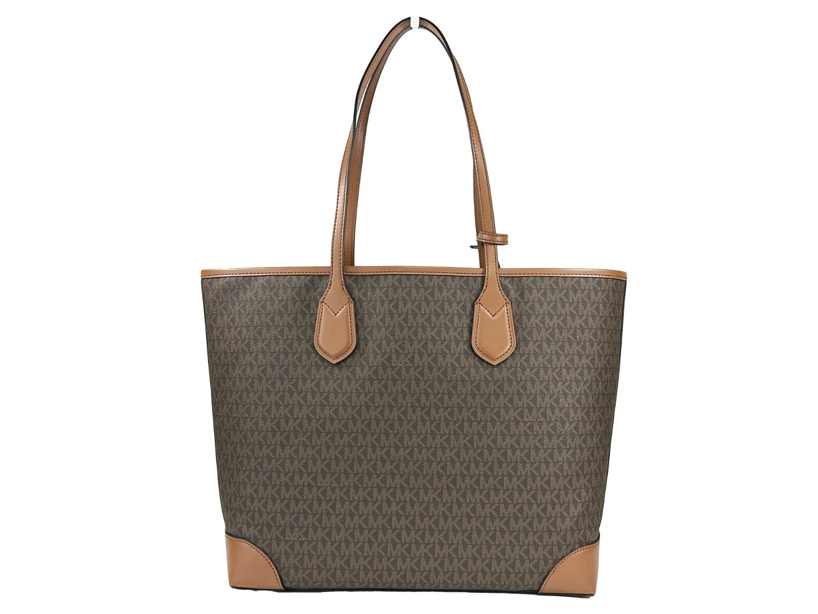 Michael Kors Eva Large Stripe Travel Tote Bag Plus Pouch in Brown LUNESCAPE