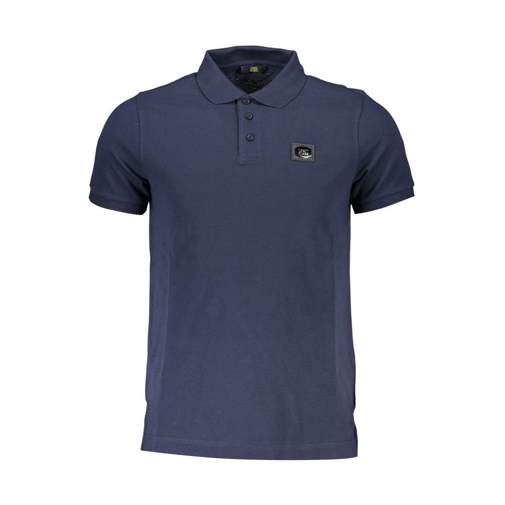 Cavalli Class Blue Cotton Men Polo Shirt LUNESCAPE