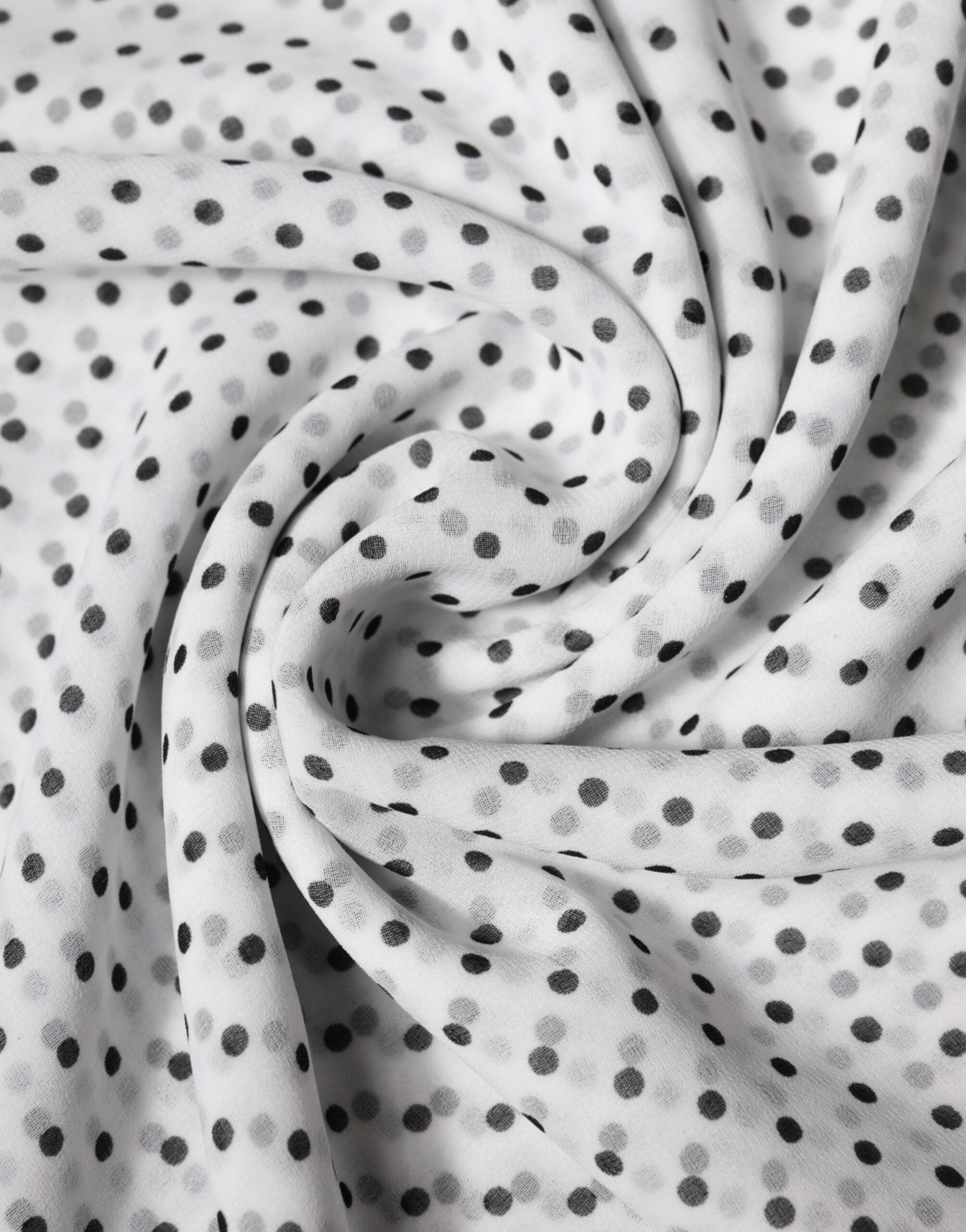 Dolce & Gabbana White Polka Dots Infinity Scarf