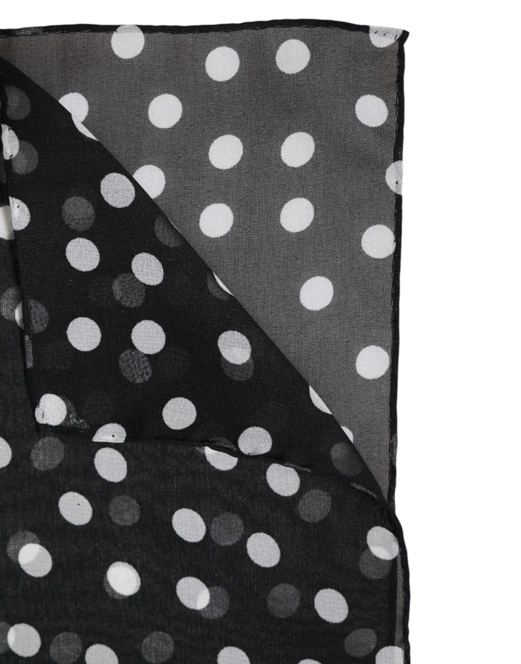 Dolce & Gabbana Black Polka Dots Infinity Scarf