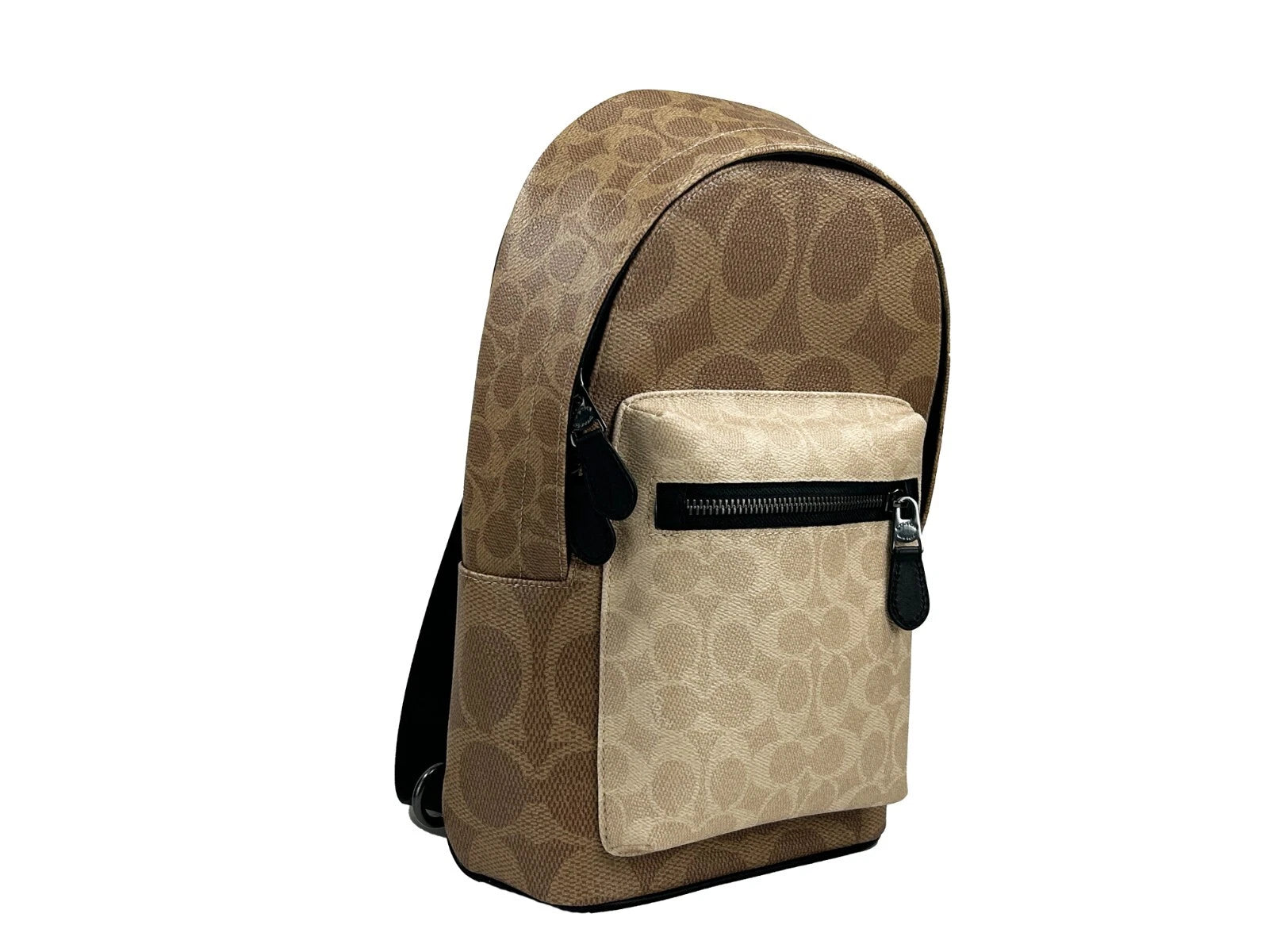 COACH West Color Block Leather Sling Pack Backpack Bag Sand LUNESCAPE