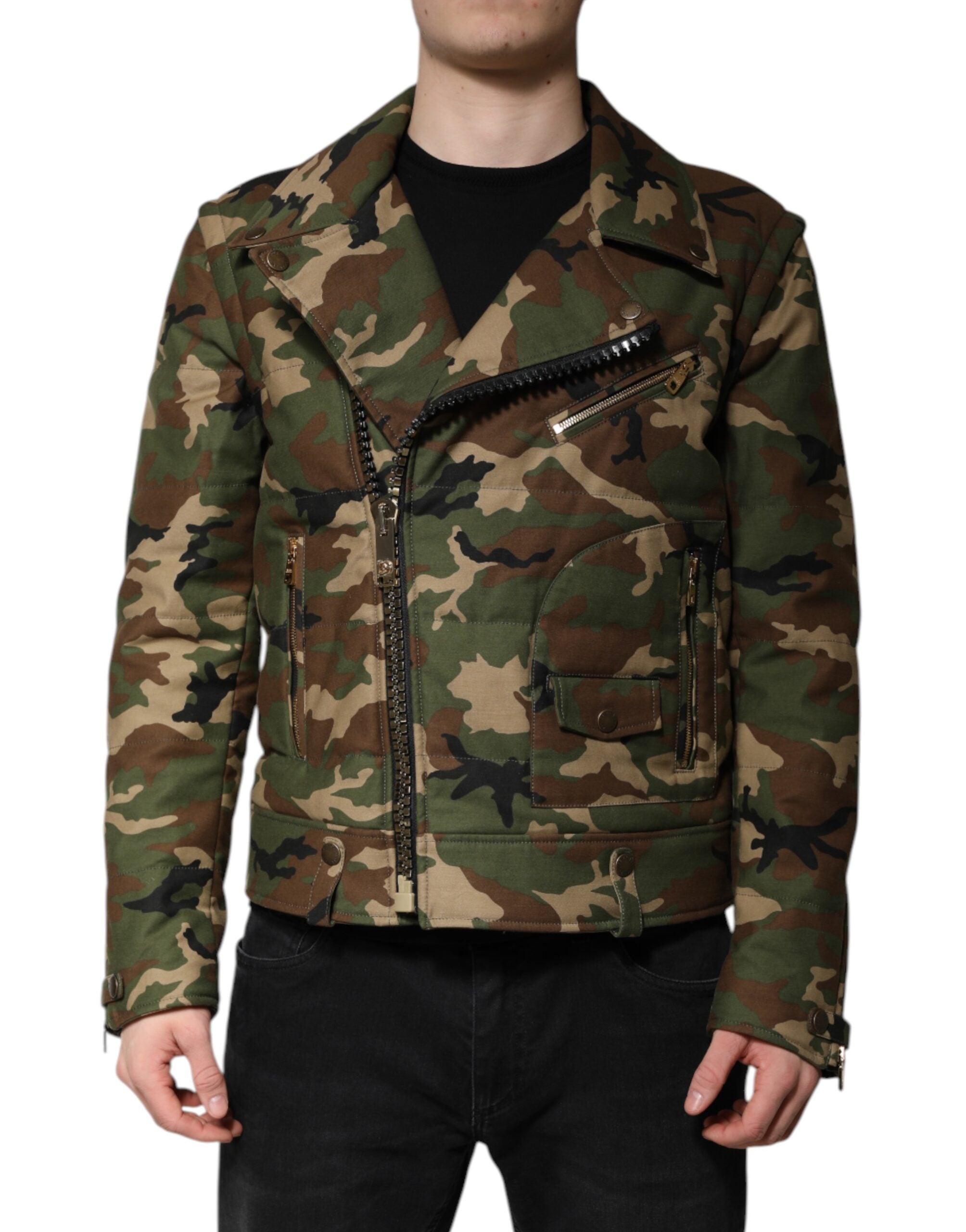 Dolce & Gabbana Camouflage Biker Jacket