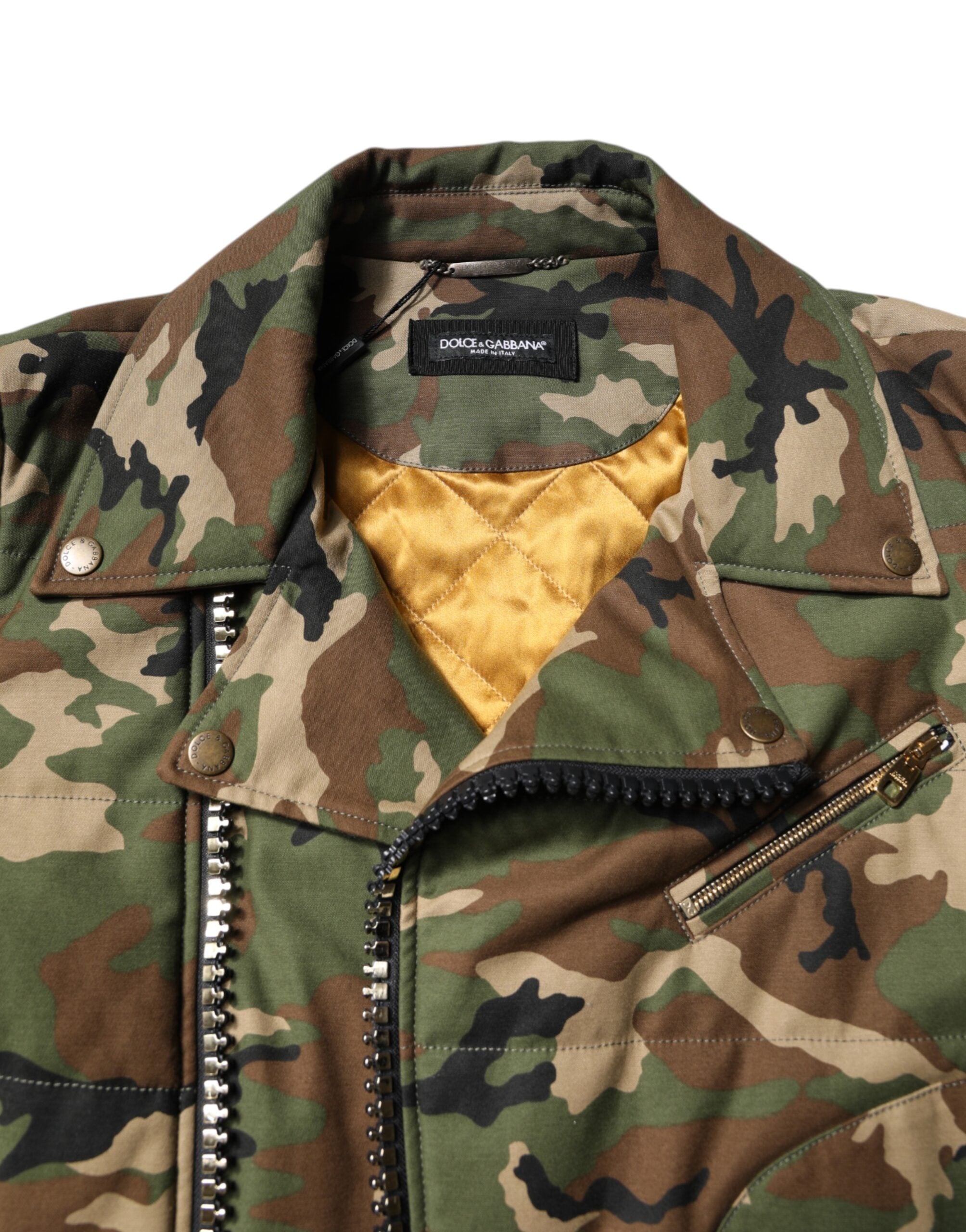 Dolce & Gabbana Camouflage Biker Jacket
