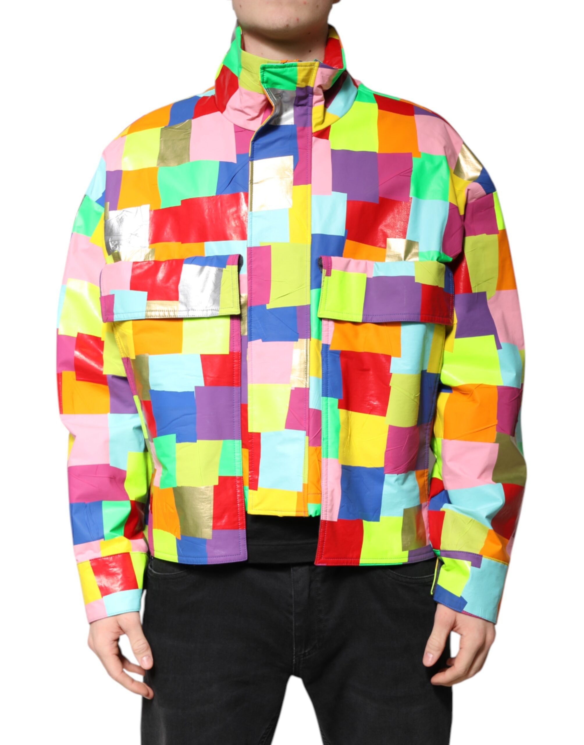 Dolce & Gabbana Color Blocked Cargo Jacket