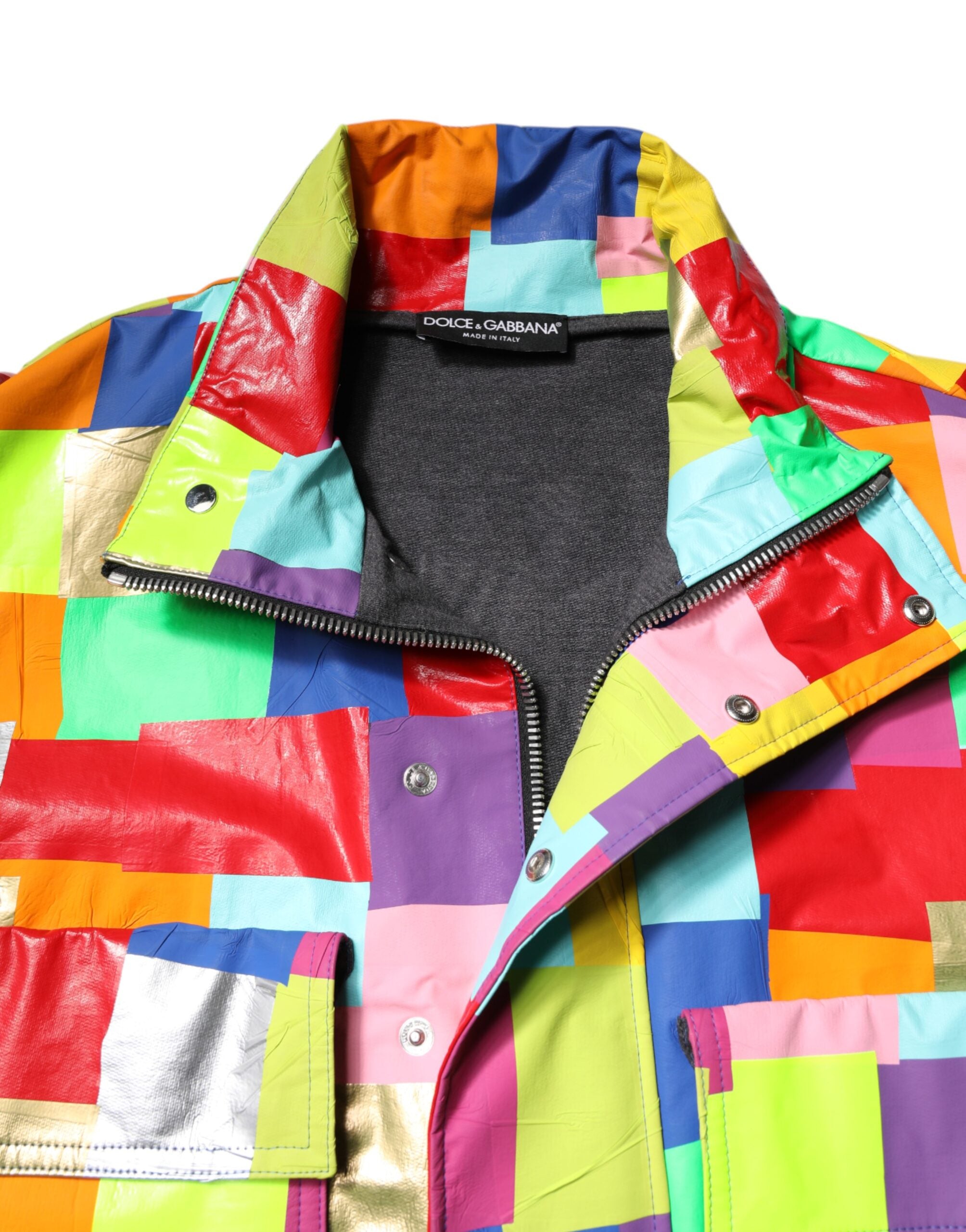 Dolce & Gabbana Color Blocked Cargo Jacket