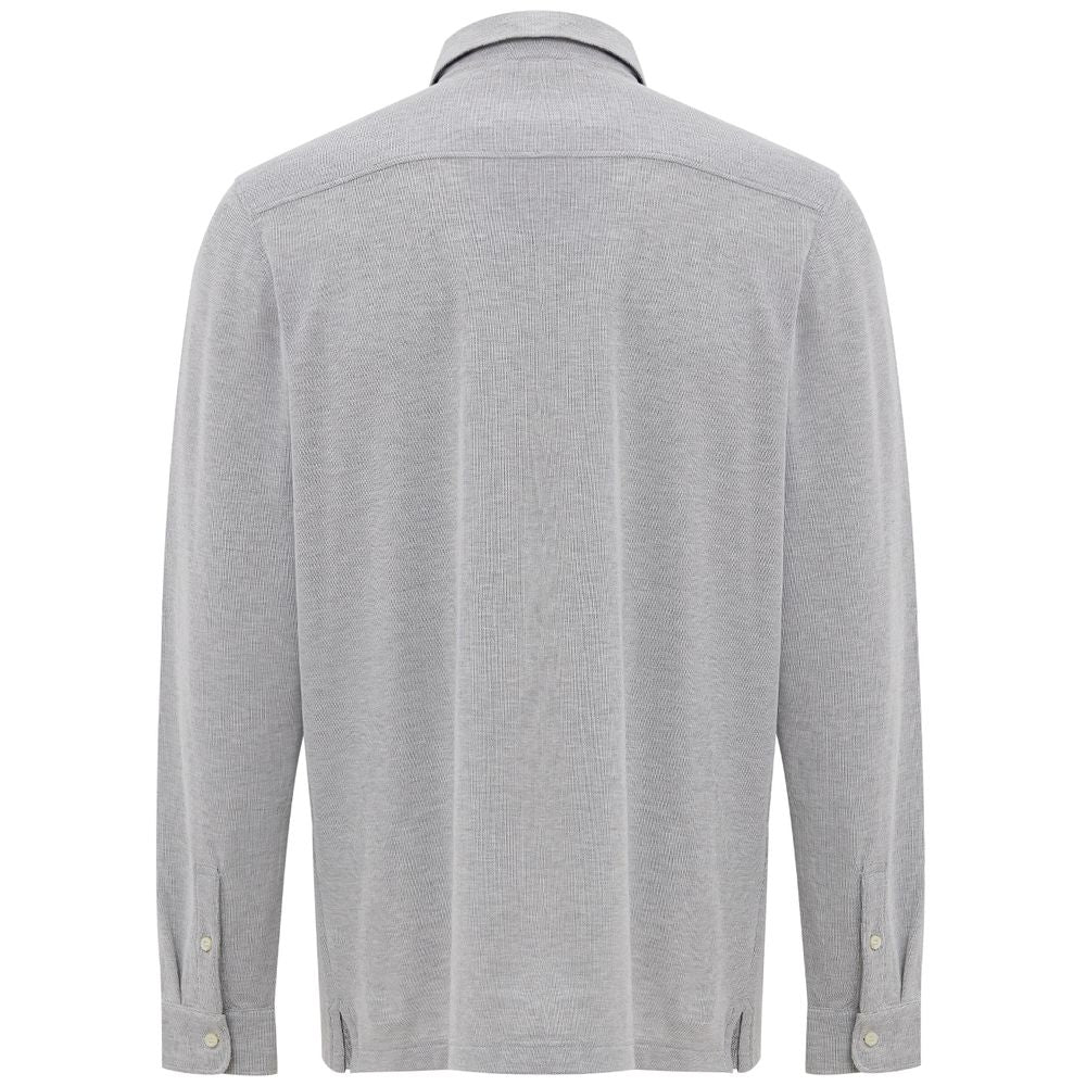 Corneliani Gray Cotton Shirt LUNESCAPE