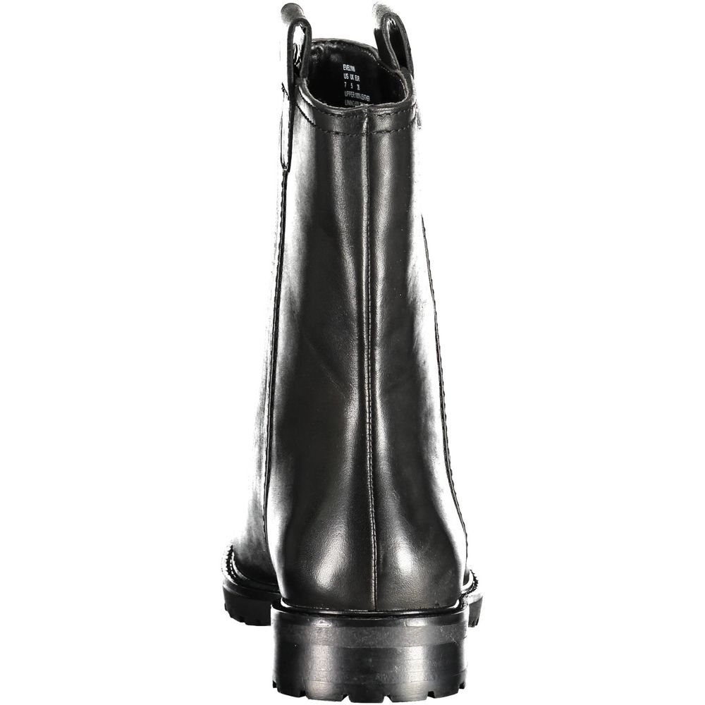 Ralph Lauren Black Leather Women Boot LUNESCAPE