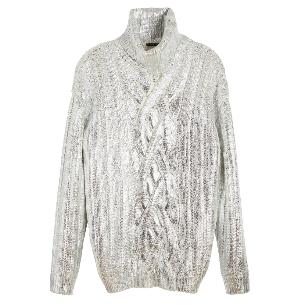 Balmain Brown Wool Men Turtleneck Sweater LUNESCAPE