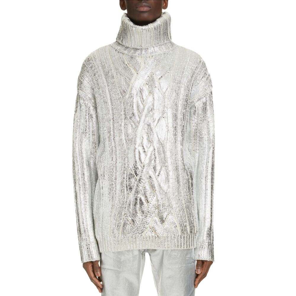 Balmain Brown Wool Men Turtleneck Sweater LUNESCAPE