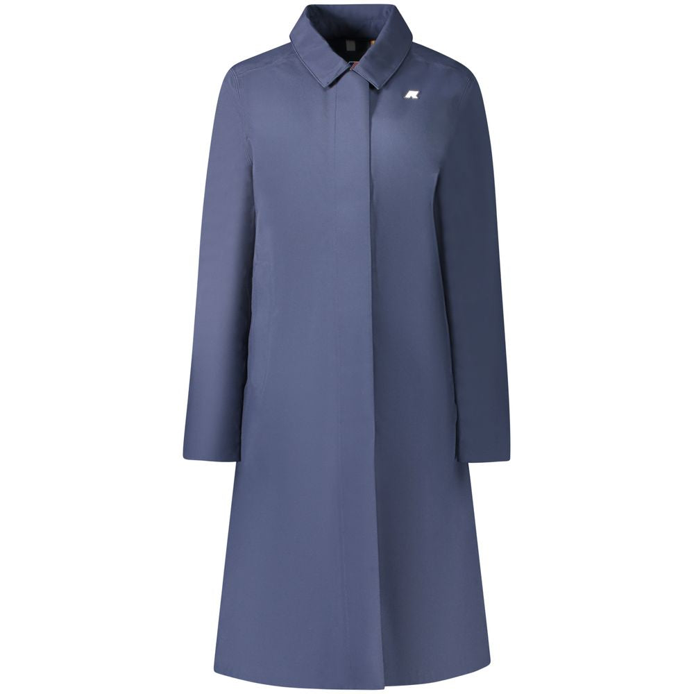 K-WAY Blue Polyester Women Coat LUNESCAPE