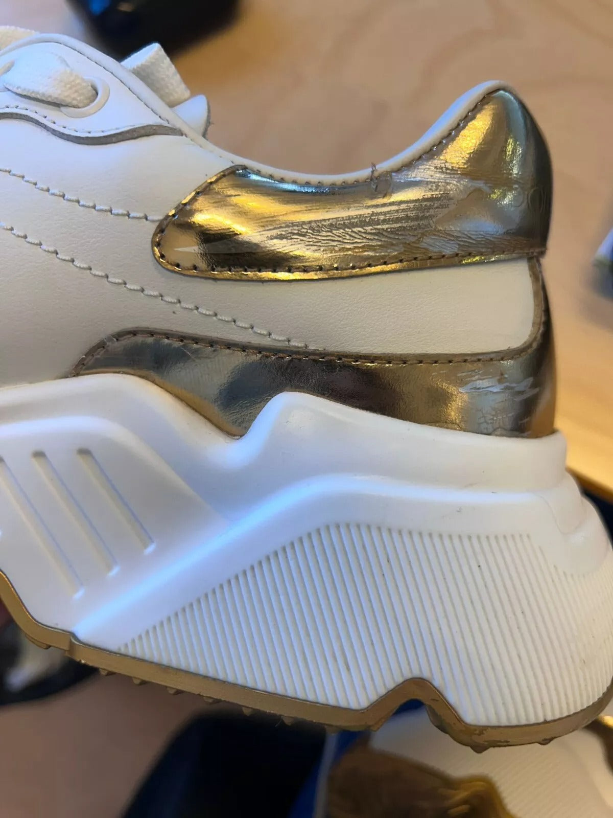 Dolce & Gabbana White Gold Daymaster Low Top Sneakers Shoes