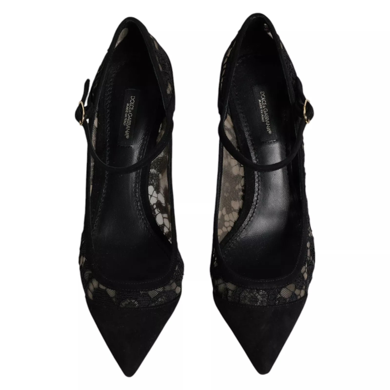 Dolce & Gabbana Black Mary Jane Taormina Lace Pumps Shoes LUNESCAPE