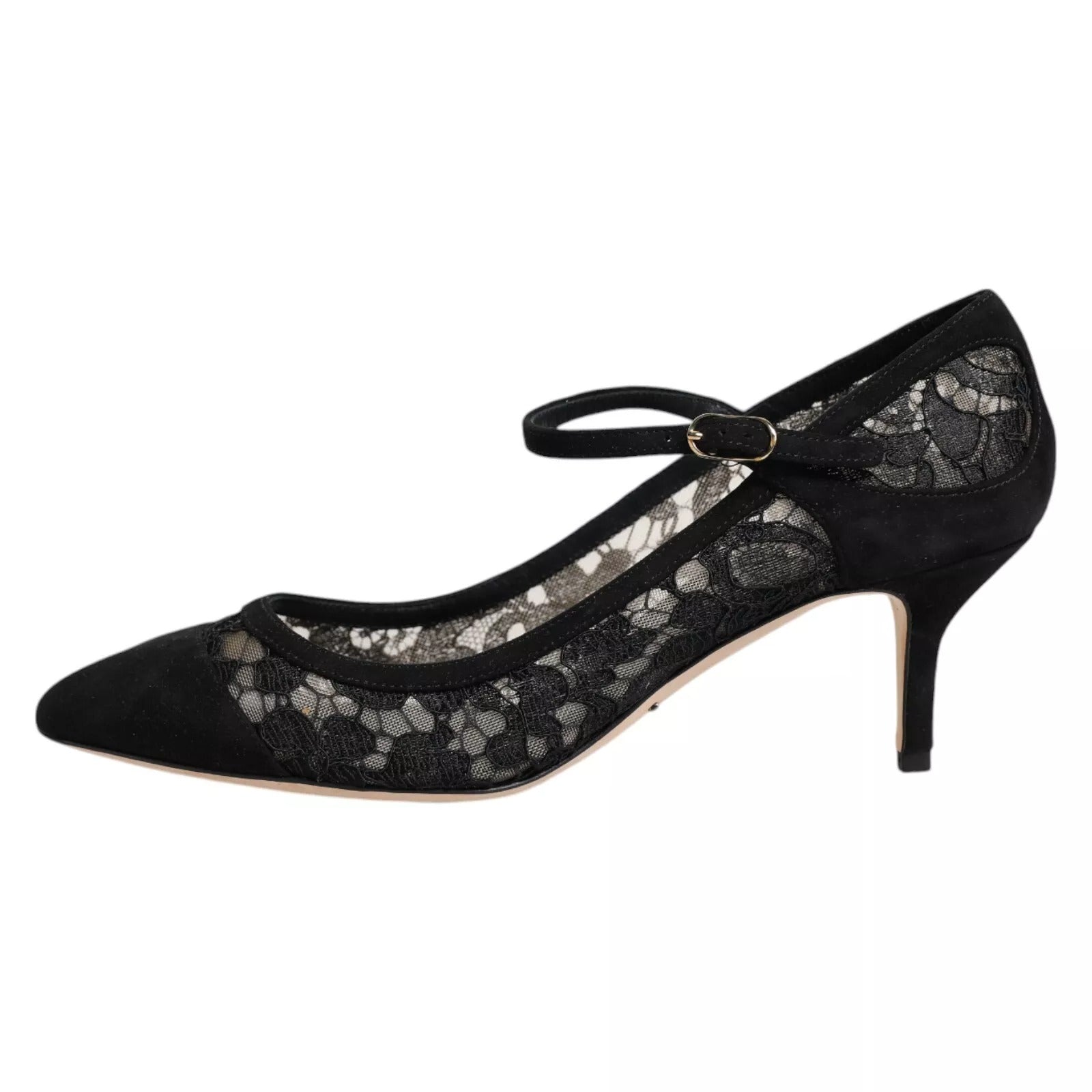 Dolce & Gabbana Black Mary Jane Taormina Lace Pumps Shoes LUNESCAPE