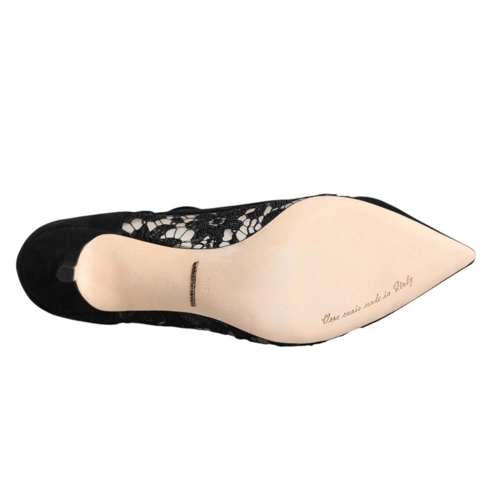 Dolce & Gabbana Black Mary Jane Taormina Lace Pumps Shoes LUNESCAPE