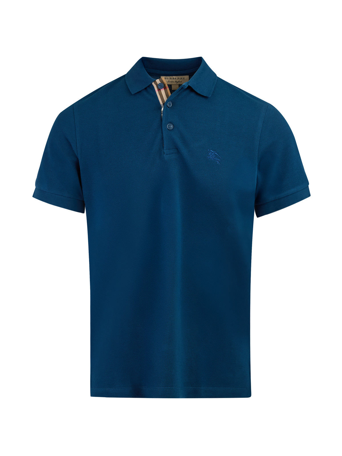 Burberry Deep Teal Blue Cotton Collared Polo Shirt LUNESCAPE