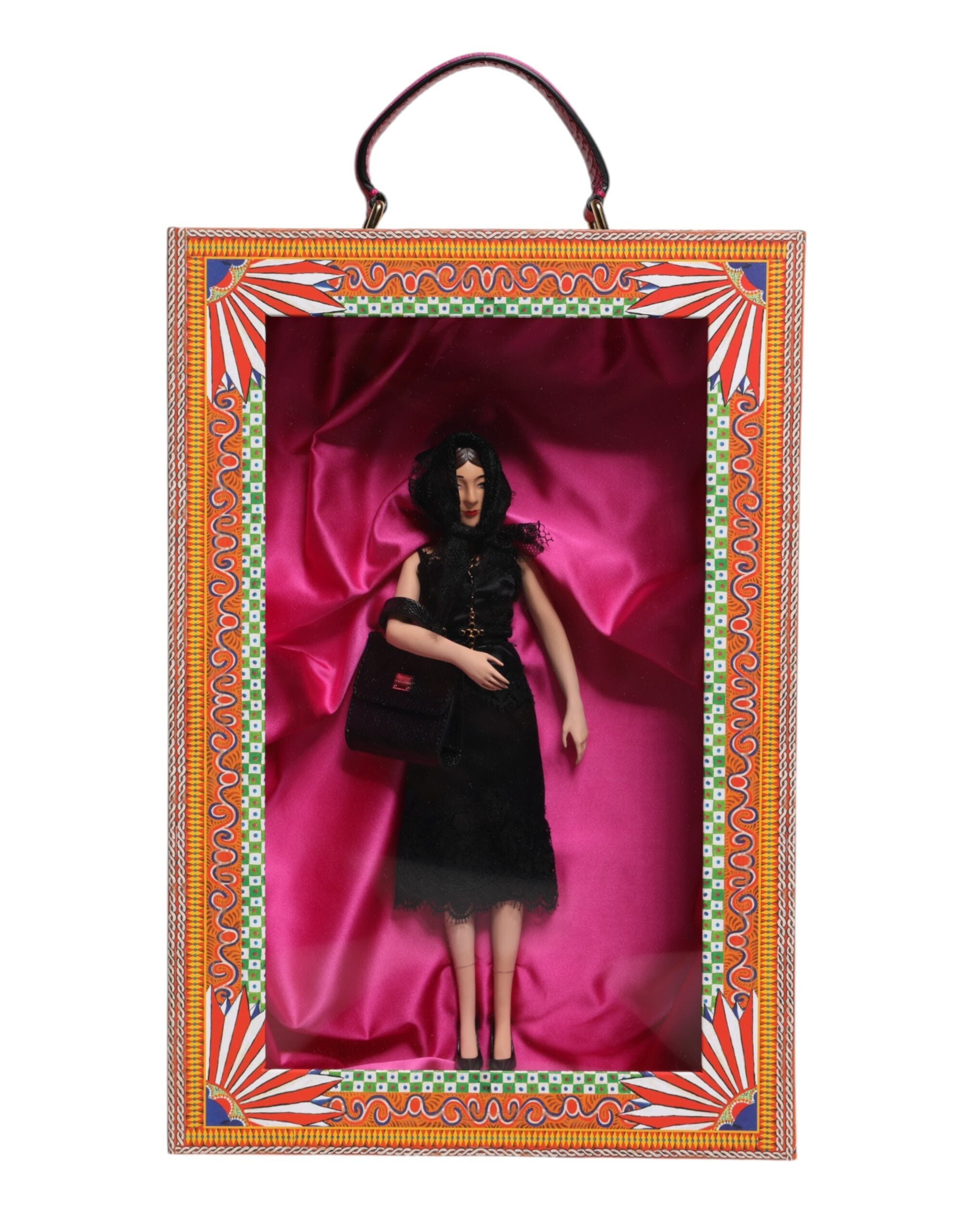 Dolce & Gabbana Black Dress Ceramic Porcelain Fashion Leather Sicily Doll LUNESCAPE