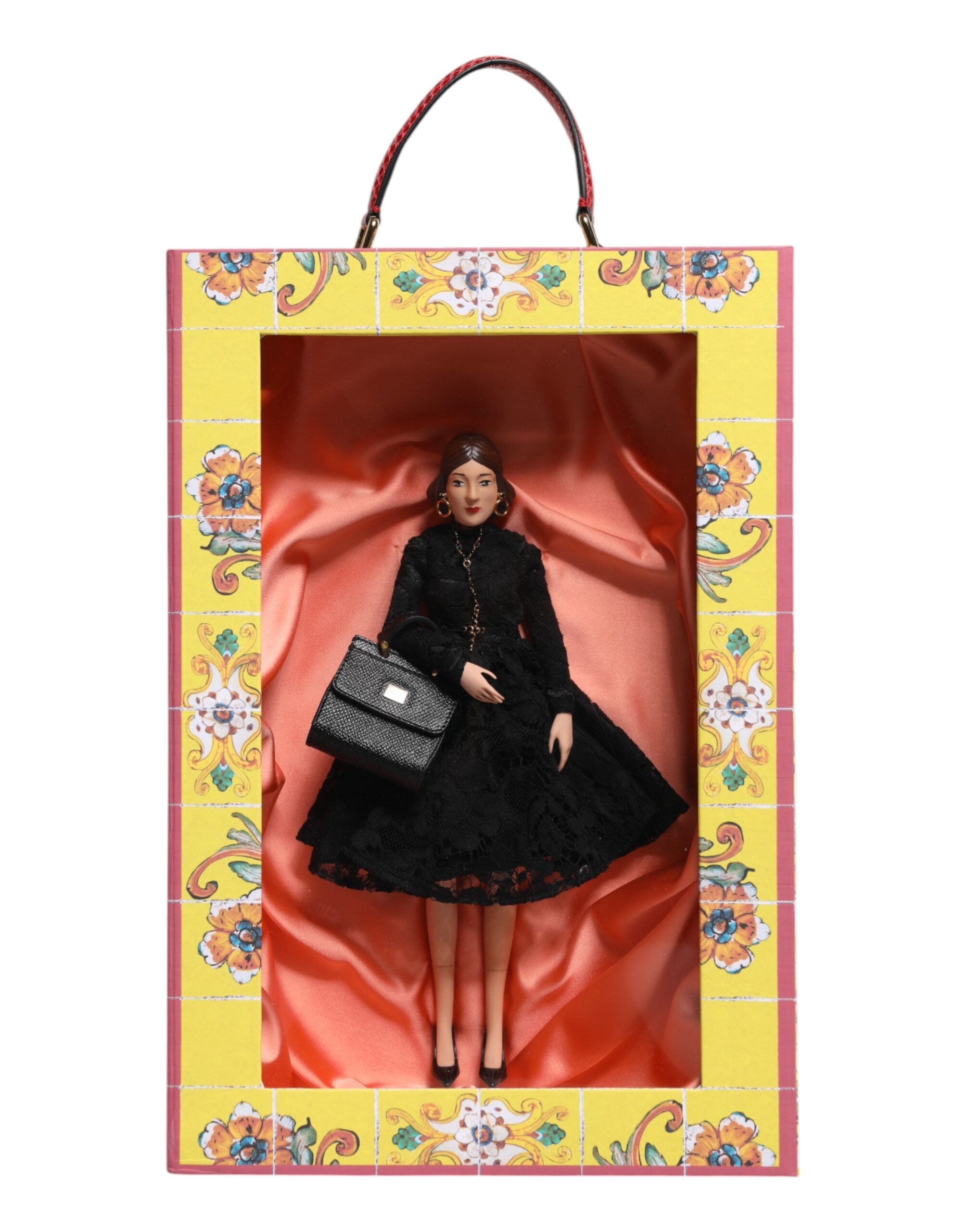 Dolce & Gabbana Black Dress Ceramic Porcelain Fashion Leather Sicily Doll LUNESCAPE