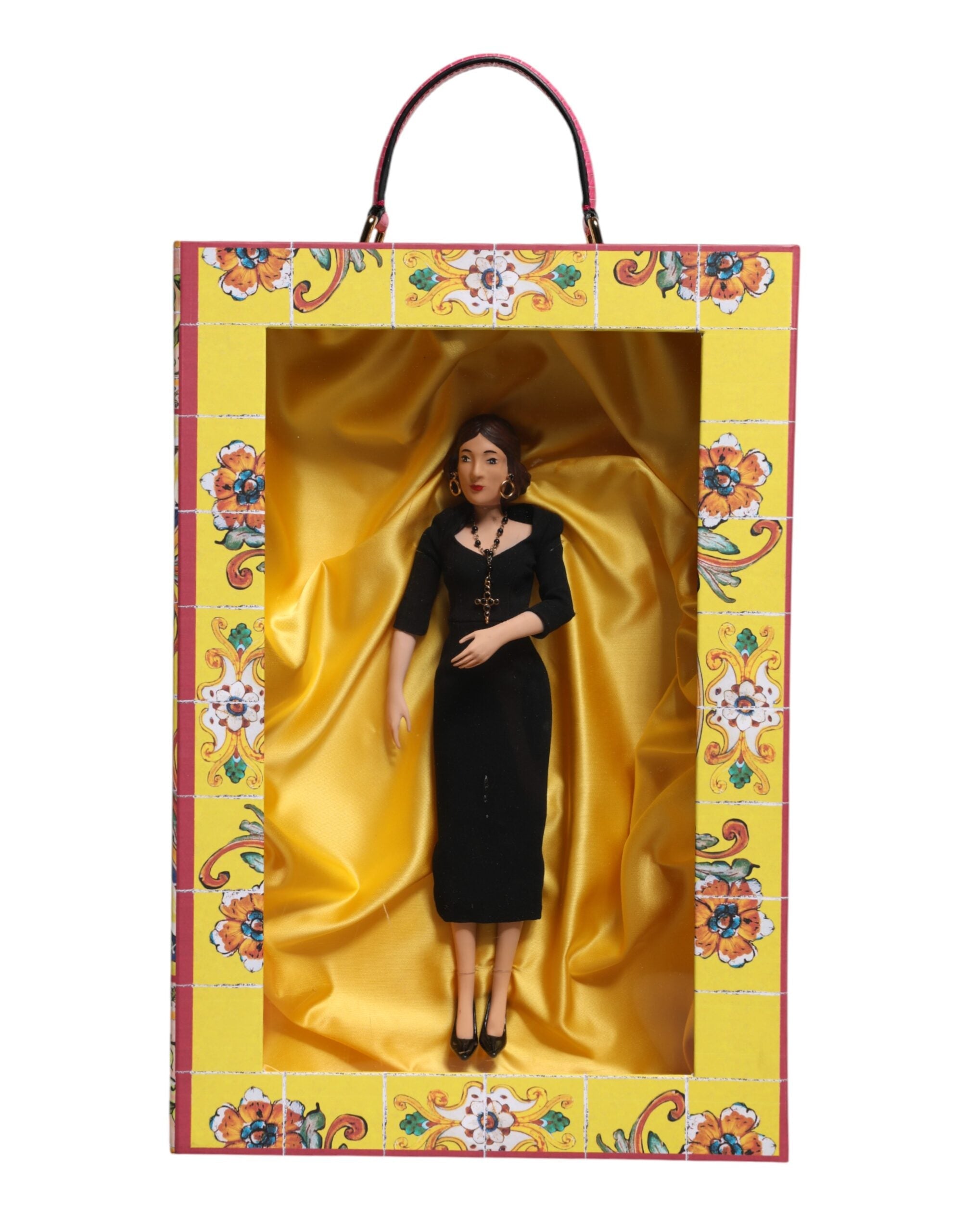 Dolce & Gabbana Black Dress Ceramic Porcelain Fashion Leather Sicily Doll LUNESCAPE