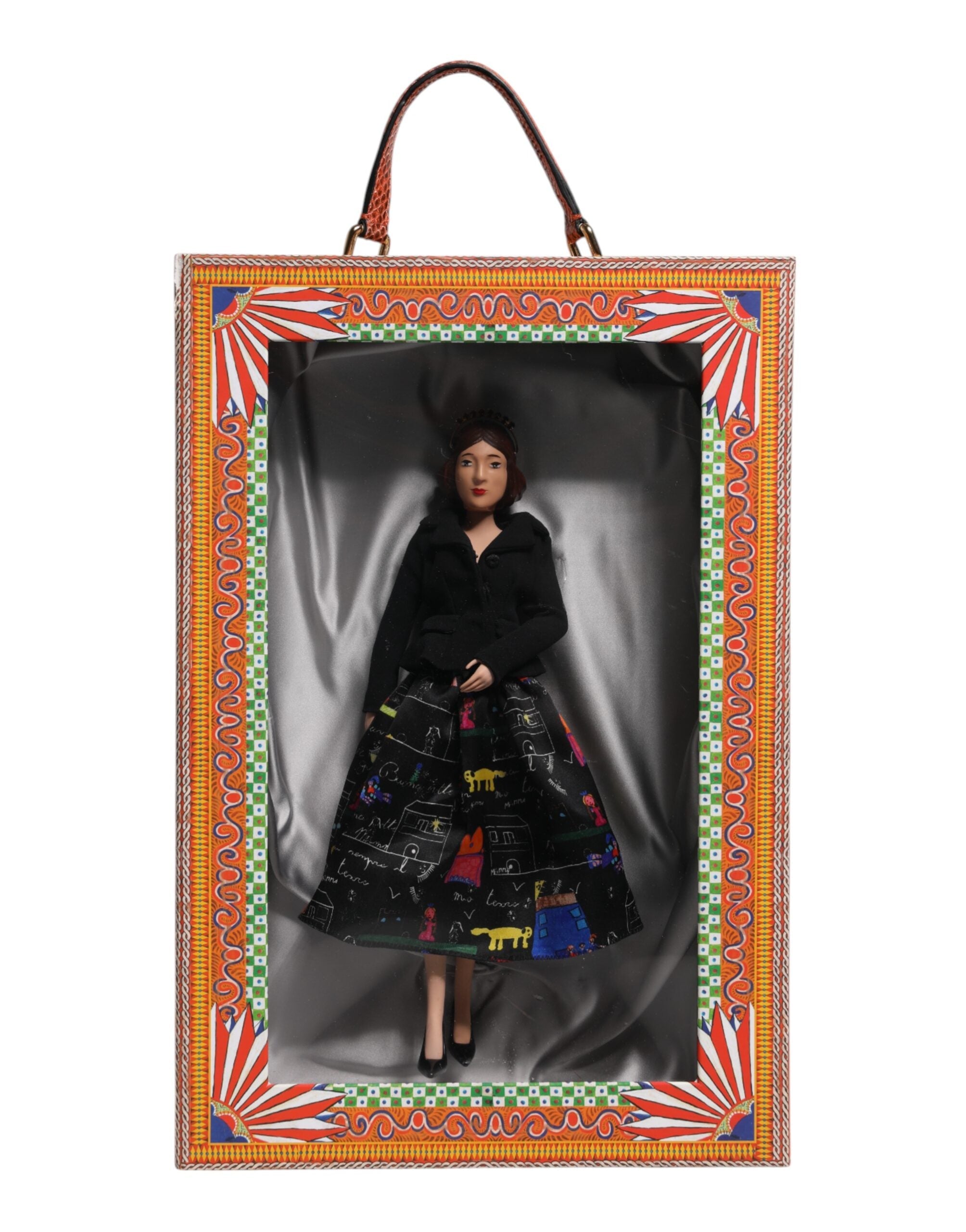 Dolce & Gabbana Black Dress Ceramic Porcelain Fashion Leather Sicily Doll LUNESCAPE