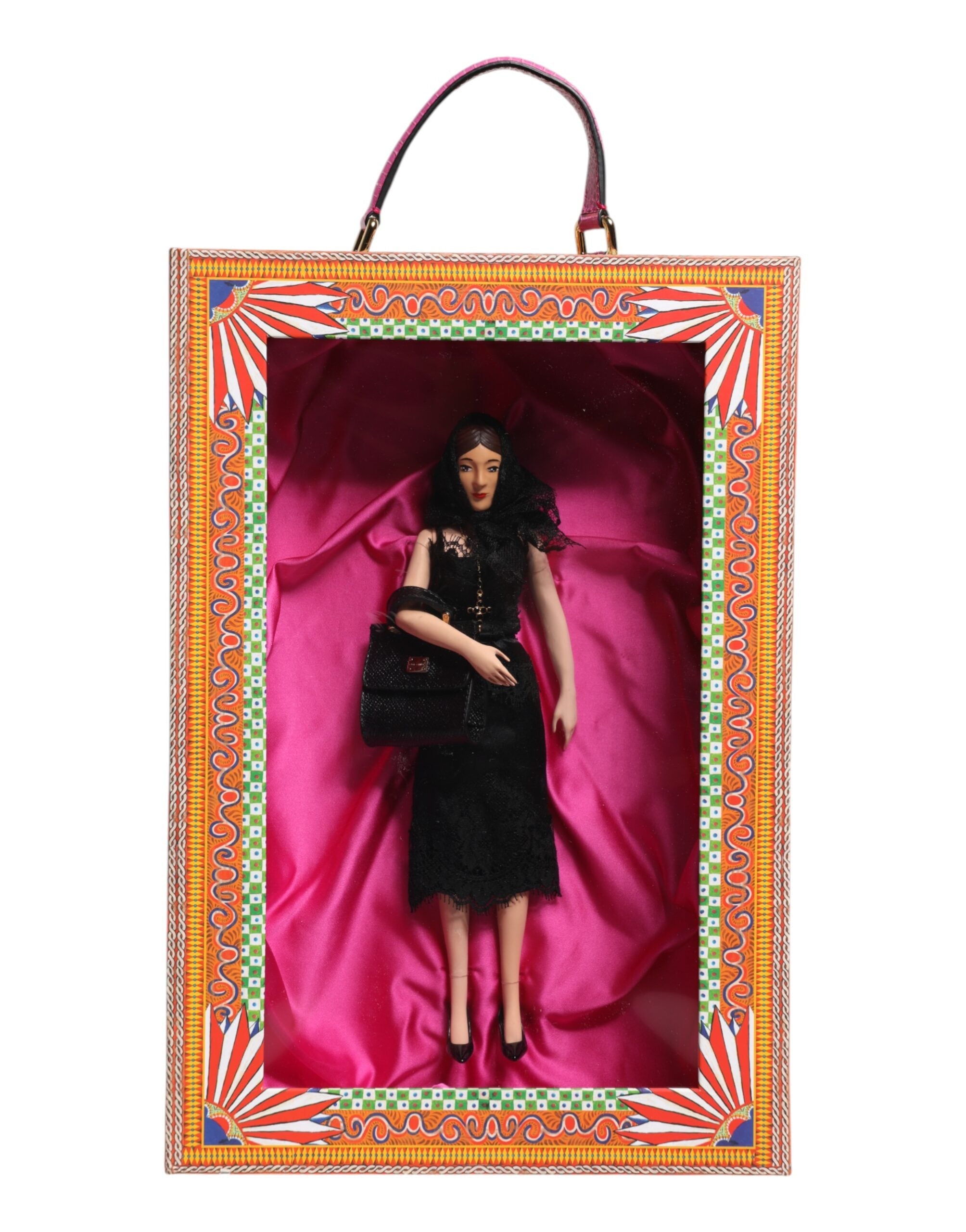 Dolce & Gabbana Black Dress Ceramic Porcelain Fashion Leather Sicily Doll LUNESCAPE