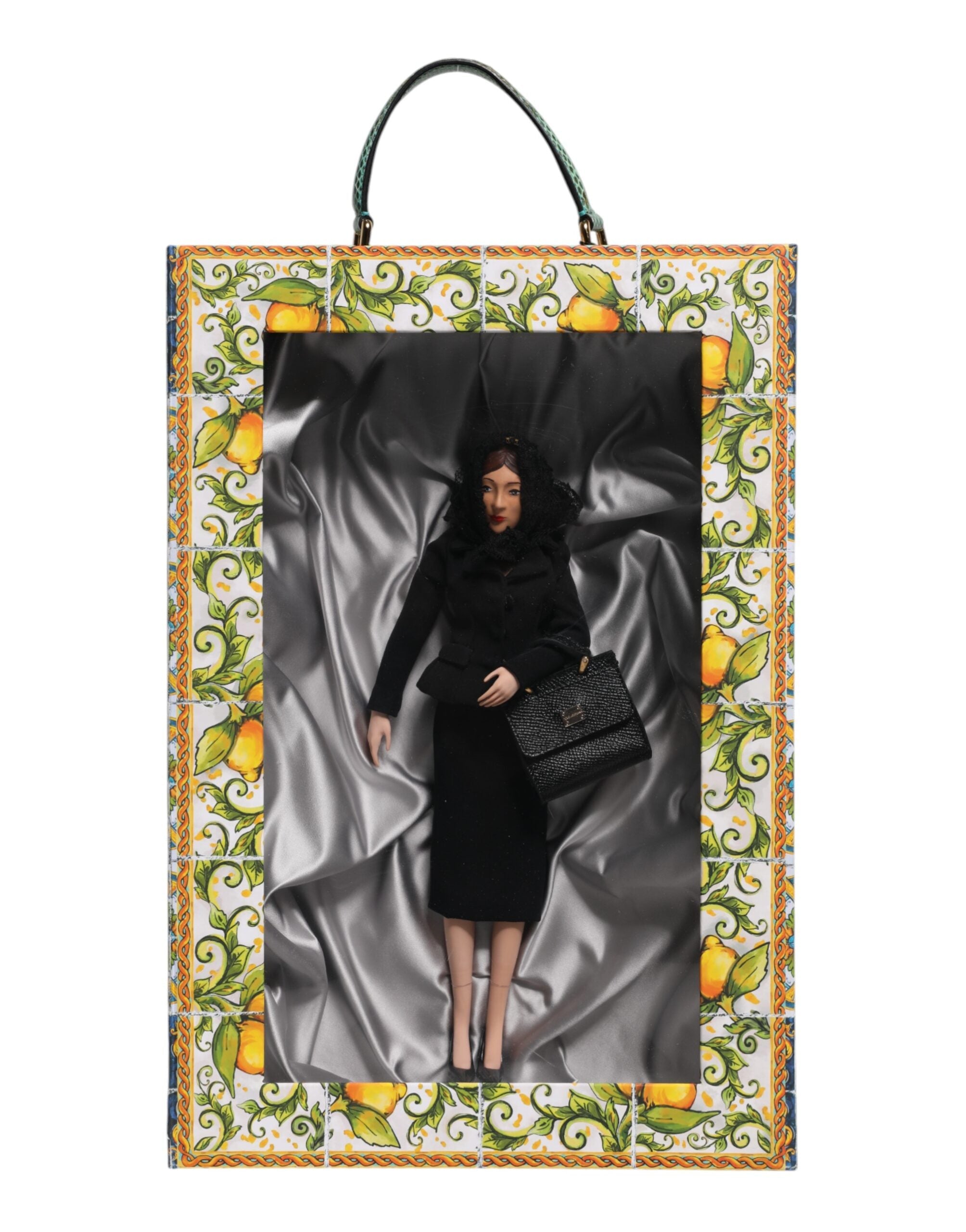 Dolce & Gabbana Black Dress Ceramic Porcelain Fashion Leather Sicily Doll LUNESCAPE