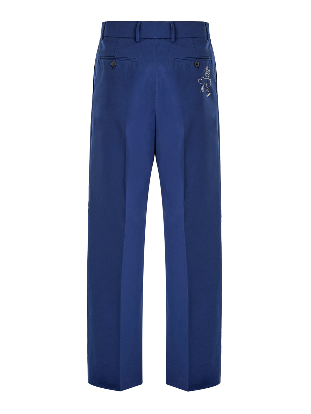 Gucci Blue Classic Cotton Pants LUNESCAPE