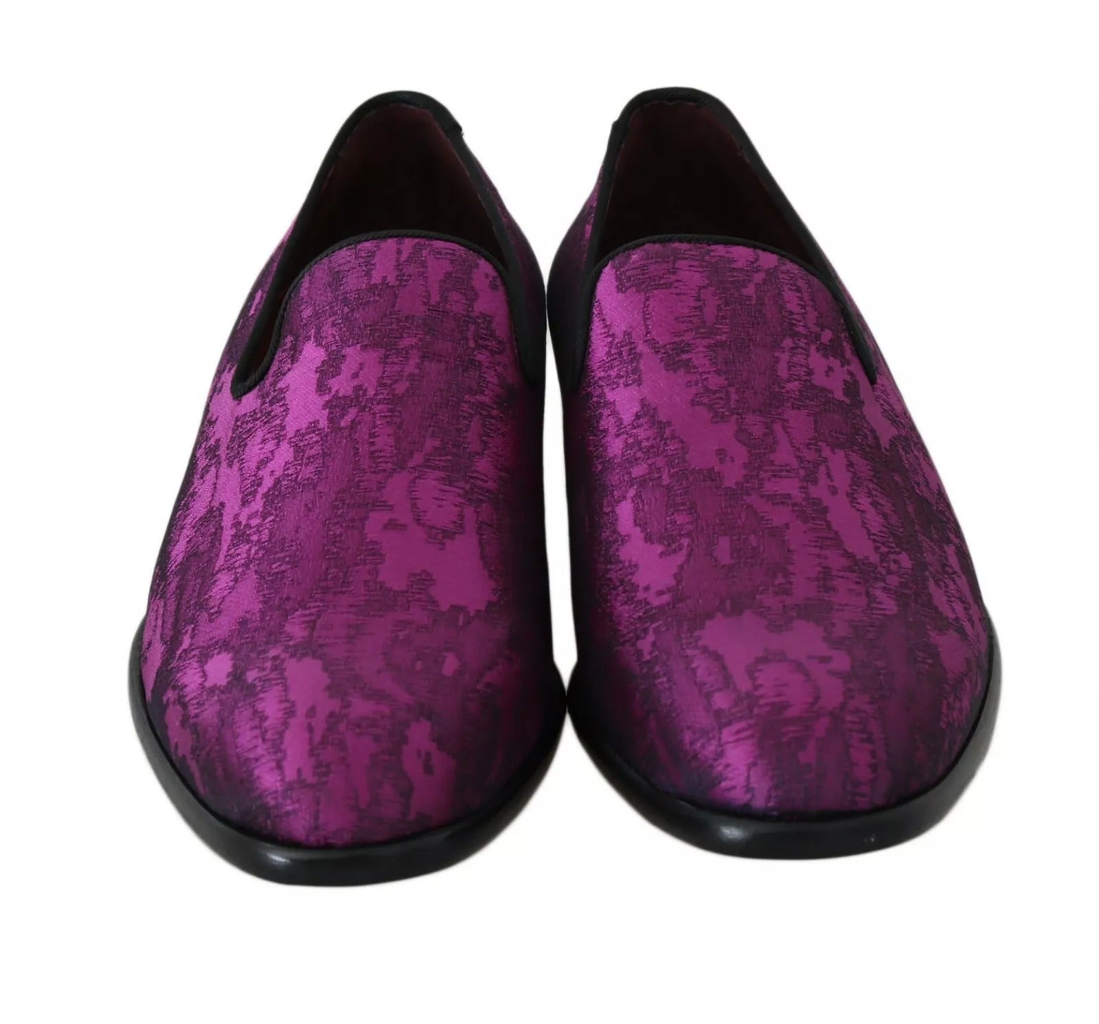 Dolce & Gabbana Purple Jacquard Loafers Dress Formal Shoes LUNESCAPE