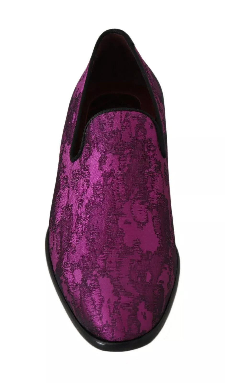 Dolce & Gabbana Purple Jacquard Loafers Dress Formal Shoes LUNESCAPE