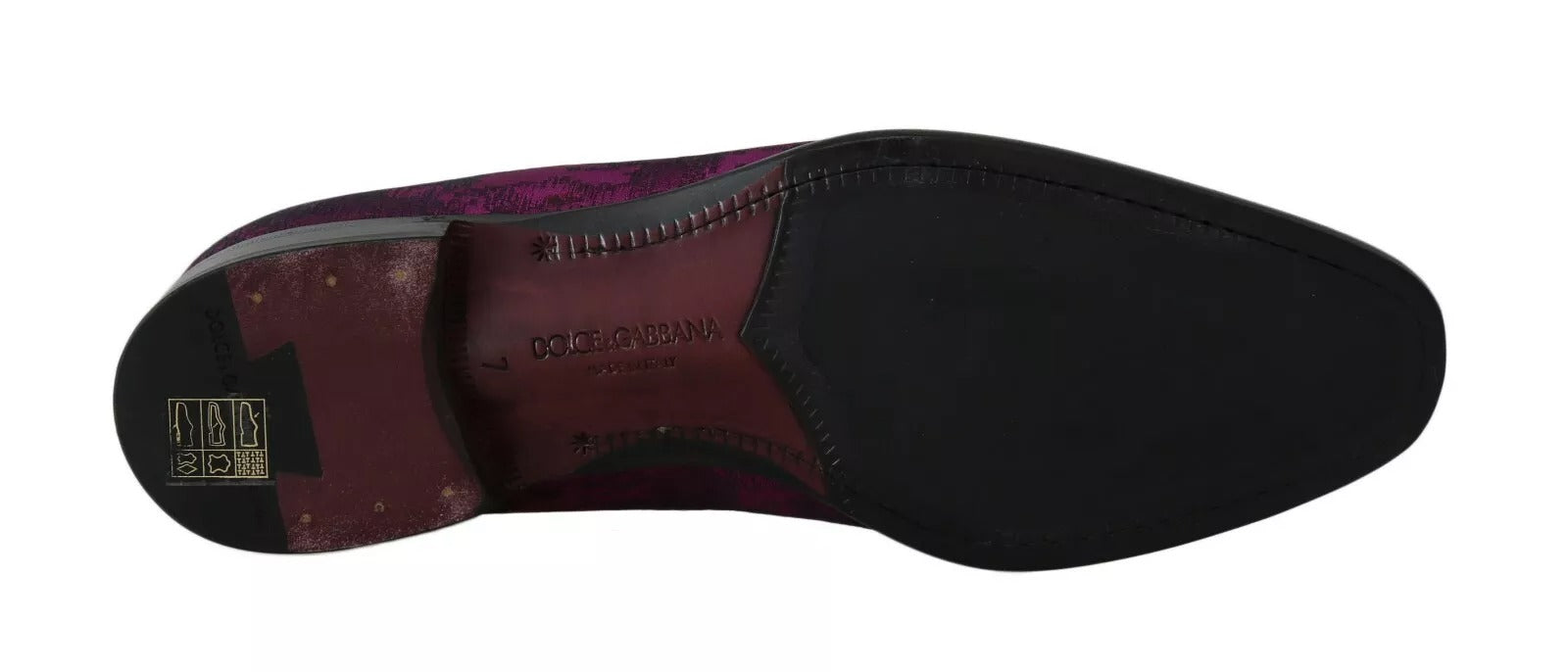 Dolce & Gabbana Purple Jacquard Loafers Dress Formal Shoes LUNESCAPE