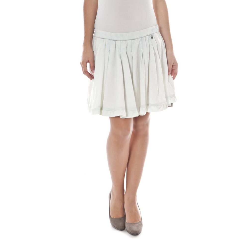 John Galliano White Cotton Skirt LUNESCAPE