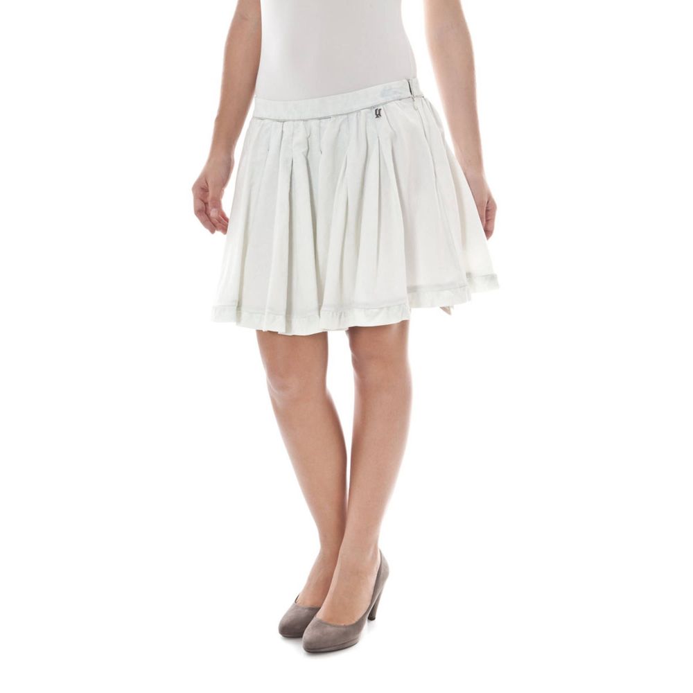 John Galliano White Cotton Skirt LUNESCAPE