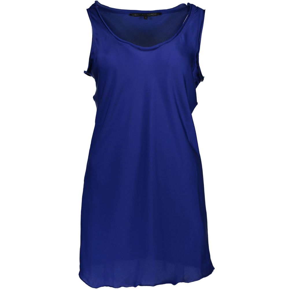 Silvian Heach Blu Polyester Women T-Shirt