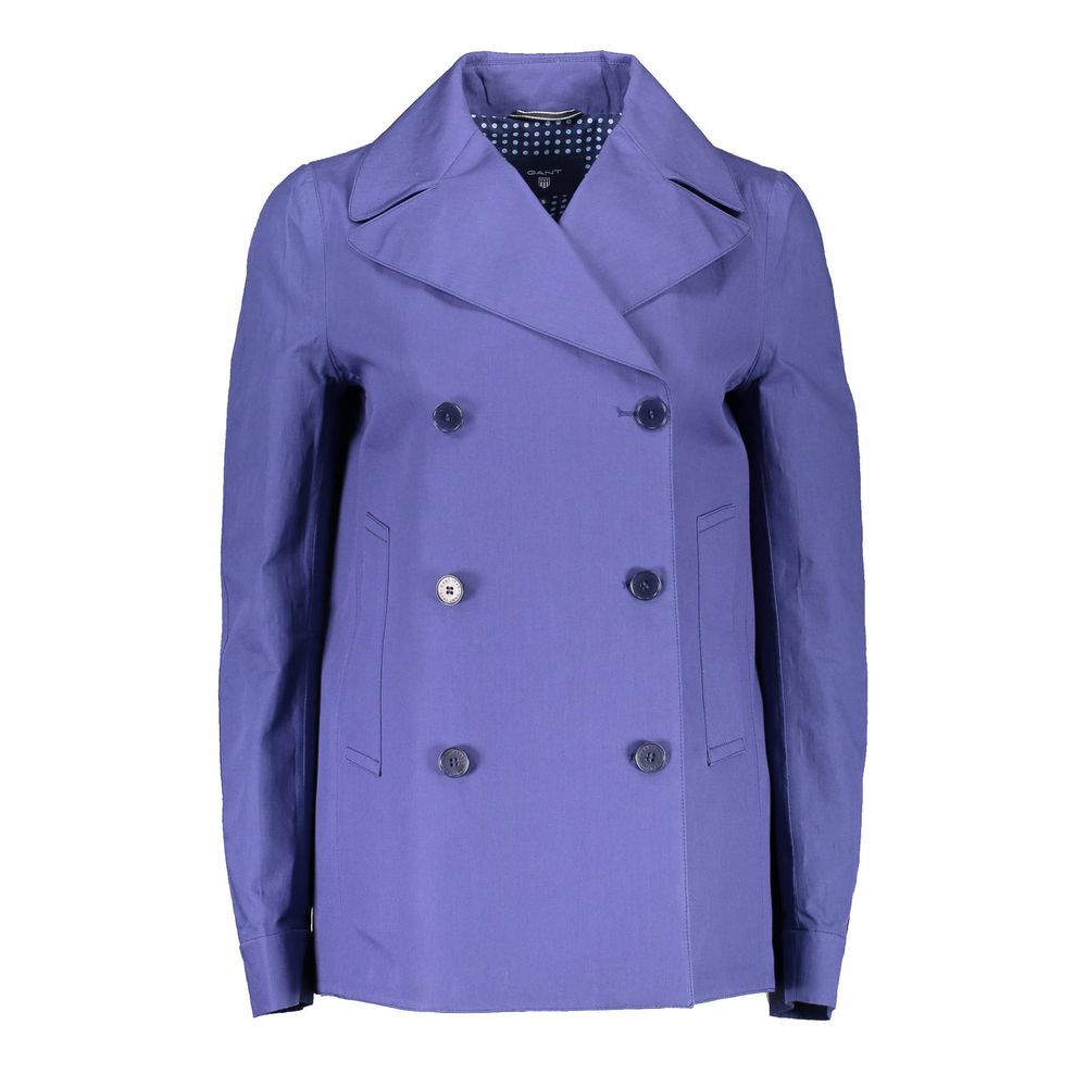 Gant Blue Cotton Jackets & Coat LUNESCAPE